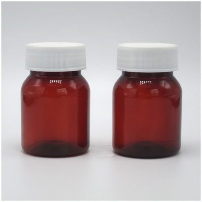 Verpakking van reispillen Jar 50 ml lege draagbare plastic flessen met witte schroefkap