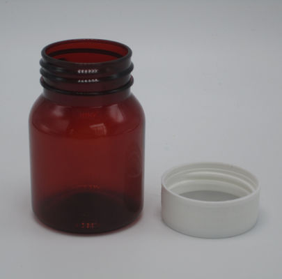 Verpakking van reispillen Jar 50 ml lege draagbare plastic flessen met witte schroefkap