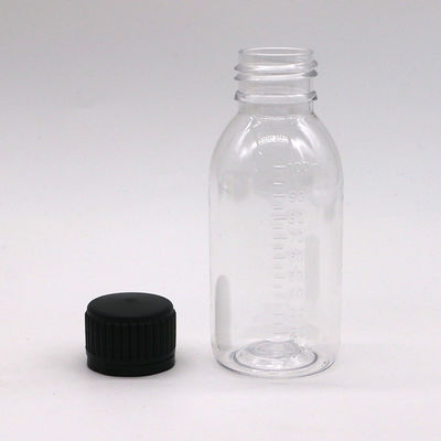 SCRUE CAP PET-fles met schaal voor 100 ml/60 ml siroopbasismateriaal PET-kappen die niet kunnen worden vervalst