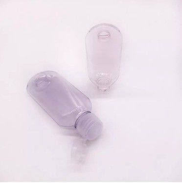 Duidelijke 50 ml PET-handwascontainer Draagbare hervulbare lege reisfles met haak