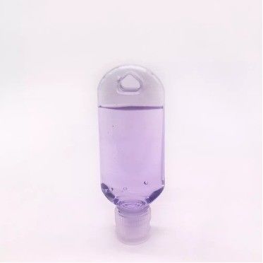 Duidelijke 50 ml PET-handwascontainer Draagbare hervulbare lege reisfles met haak