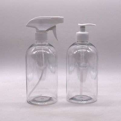 600 ml 20 oz PET-sprayfles Boston Ronde Plastic aangepaste kleur pomp Trigger Spray hand sanitizer fles