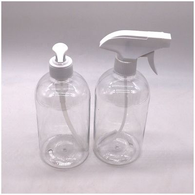 600 ml 20 oz PET-sprayfles Boston Ronde Plastic aangepaste kleur pomp Trigger Spray hand sanitizer fles