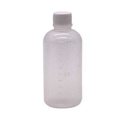 Geneesmiddel 100 ml PET-vloeistof lege plastic fles met schaal en aanpasbare kleur