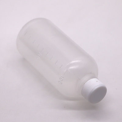 Geneesmiddel 100 ml PET-vloeistof lege plastic fles met schaal en aanpasbare kleur