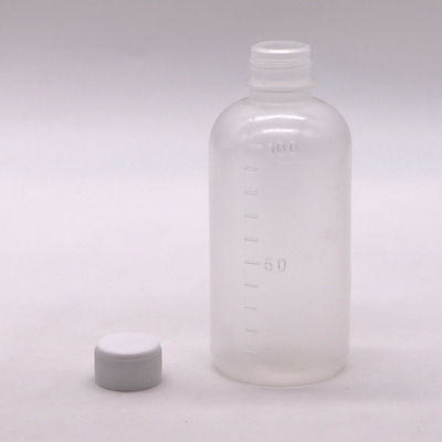 Geneesmiddel 100 ml PET-vloeistof lege plastic fles met schaal en aanpasbare kleur