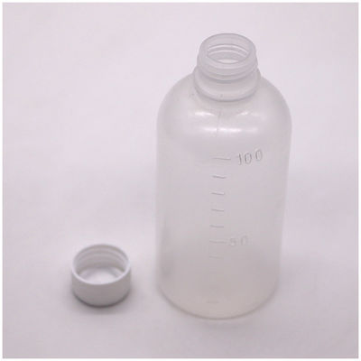 Geneesmiddel 100 ml PET-vloeistof lege plastic fles met schaal en aanpasbare kleur