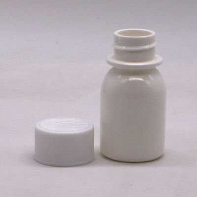 30 ml PE witte orale vloeistof fles met kindbeschermd deksel en CRC-dop