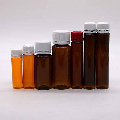 15 ml PET Amber Brown orale vloeistoffffles met manipulatiebestendige dop voor medische verpakkingen