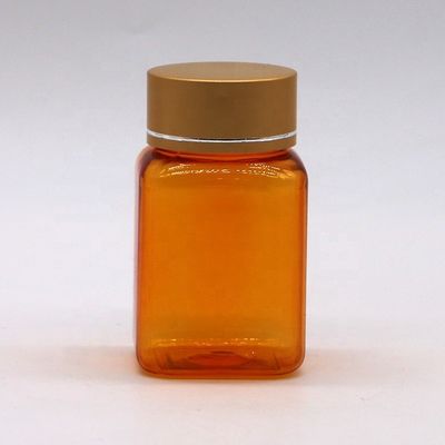 90 ml PET vierkant doorzichtige pilfles met verschillende doppen van Chinese farmaceutische onderneming