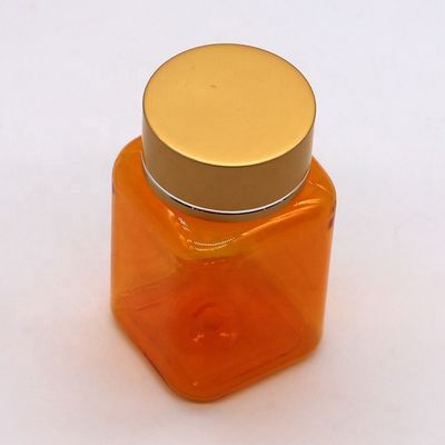 90 ml PET vierkant doorzichtige pilfles met verschillende doppen van Chinese farmaceutische onderneming