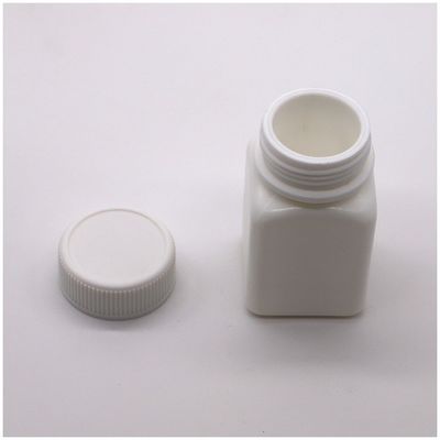 Kleine capaciteit 50cc HDPE steriele vierkant plastic fles met schroefdeksel