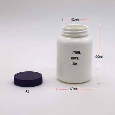 175CC HDPE Plastic Wide Mouth Flask voor geneesmiddel Grade Pill Capsule Tablet Medicine