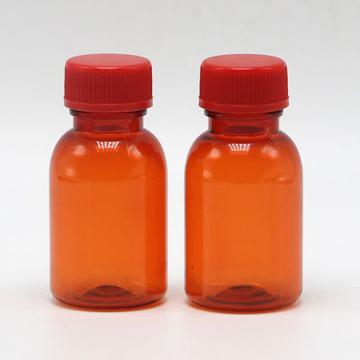 Leekbestendige PET-vloeibare medicijnfles met dop 20ML/CC Kraagmateriaal PET