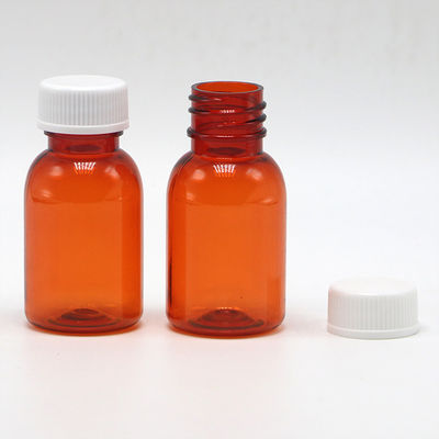 Leekbestendige PET-vloeibare medicijnfles met dop 20ML/CC Kraagmateriaal PET