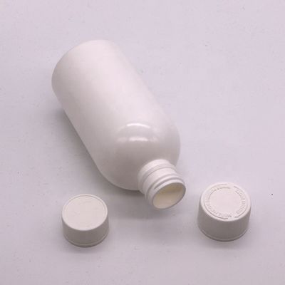 Schermdruk 100 ml/200 ml250 ml HDPE witte lege medicijnfles met kinderbeschermingskap