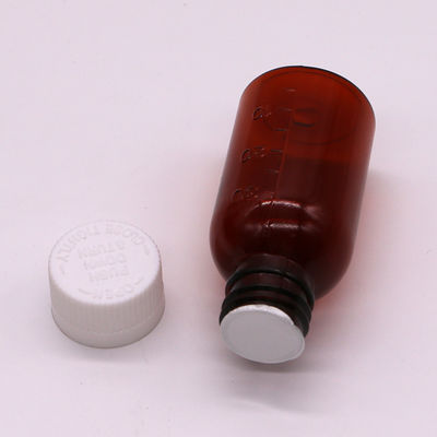 30 ml PET Amber Plastic Syrup Vloeibare Fles met Tamper Proof Screw Cap Body Material PET