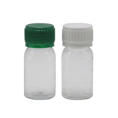 30 ml witte PET orale vloeistof fles met veiligheidskap en schermdruk