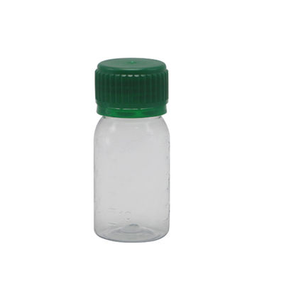 30 ml witte PET orale vloeistof fles met veiligheidskap en schermdruk