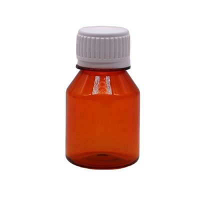 50 ml PET lege draagbare plastic pilflessen met witte schroefkap