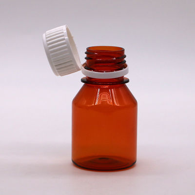 50 ml PET lege draagbare plastic pilflessen met witte schroefkap