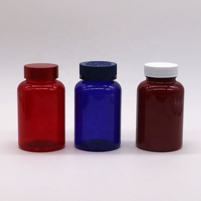 PET lege plastic capsule pillen medicijnfles met CRC schroef Flip Top Caps 175ML/CC/6OZ