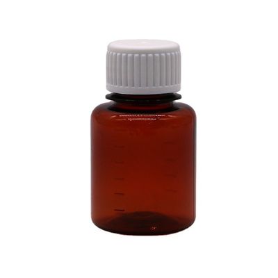 2OZ/60ml/cc PET Bruine medicijnschaal Vloeibare verpakkingsfles voor sigarettenolie