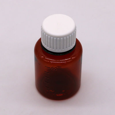2OZ/60ml/cc PET Bruine medicijnschaal Vloeibare verpakkingsfles voor sigarettenolie