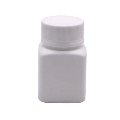 Industriële farmaceutische HDPE 30cc vierkant plastic pil capsule fles met schroefdop