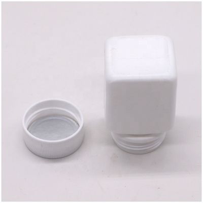 Industriële farmaceutische HDPE 30cc vierkant plastic pil capsule fles met schroefdop
