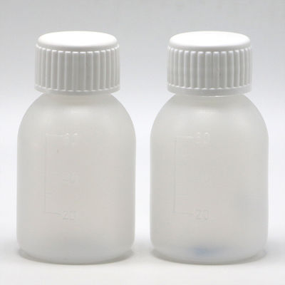 PE-siroopfles 60 ml / 2 oz in wit/blauw ondoorzichtige kleur voor aangepaste kleuropties