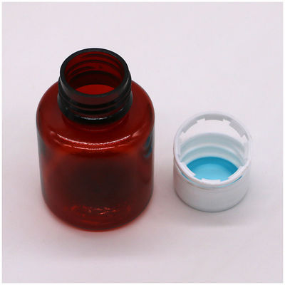 70 ml PET Amber Maple Hoest siroop orale vloeistof fles met veiligheidskap en warmteverzegeling