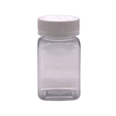Geneesmiddelenfles 100 ml PET Vierkante Plasticfles met aangepaste kleur en verschillende deksels