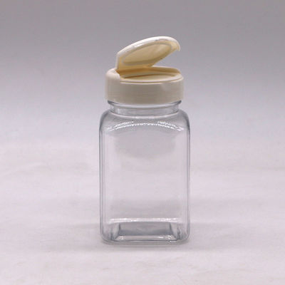 Geneesmiddelenfles 100 ml PET Vierkante Plasticfles met aangepaste kleur en verschillende deksels
