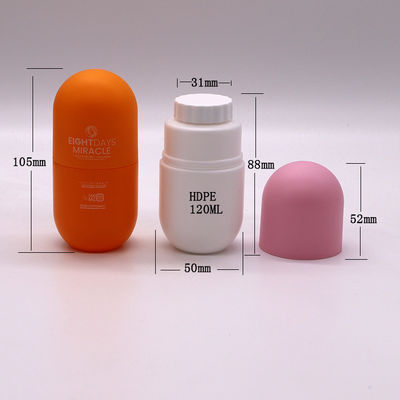 Populaire 120cc/130ml/180ml HDPE capsule vorm fles voor voedingssupplement 4oz
