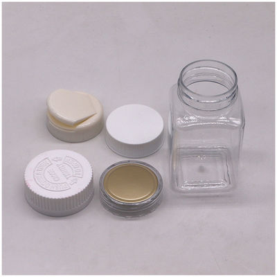 Geneesmiddelenfles 100 ml PET Vierkante Plasticfles met aangepaste kleur en verschillende deksels