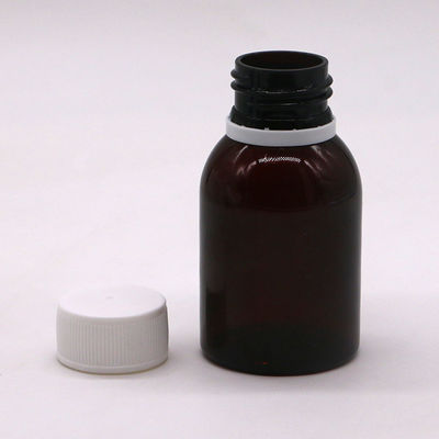 80 ml PET-appelsiroop voor hoest orale vloeistoffffles met schermdruk en veiligheidskap