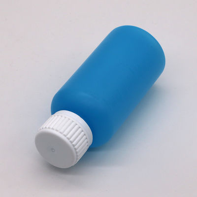 Aanpasbare kleur HDPE 100 ml vloeibare lege plastic fles met schaal en veiligheidsdoek