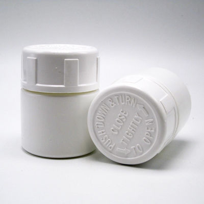 30 ml HDPE Draagbare witte plastic poeder medicijnen Pillen Tabletten Flessen Container met kinderbescherming
