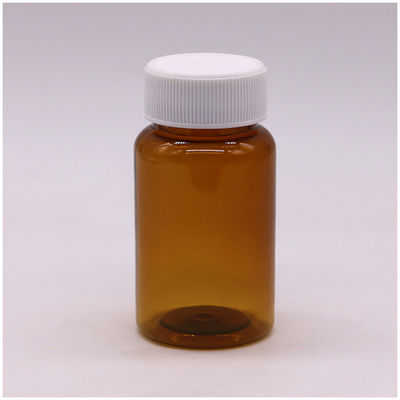 100 ml PET Amber Plastic Medicine Flask voor pil/vitamine/capsule kraag Materiaal PET