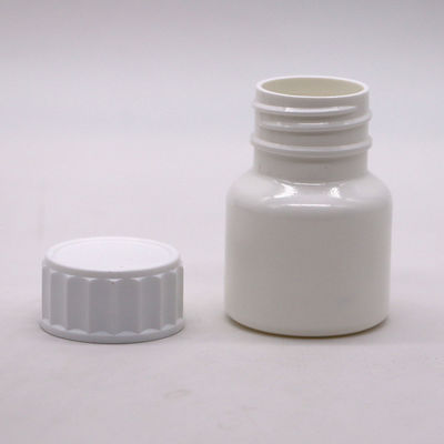 Gepersonaliseerd logo 30 ml PE witte pil medicatiefles met schroefdeksel hoge duurzaamheid
