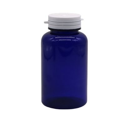 Materiaal van de kraag PET 200cc ronde plastic fles Medische container met makkelijk te trekken ringkappen
