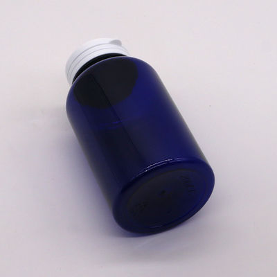 Materiaal van de kraag PET 200cc ronde plastic fles Medische container met makkelijk te trekken ringkappen