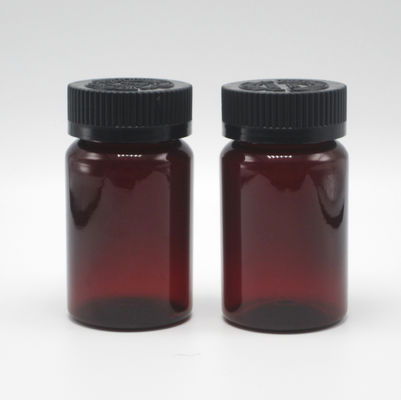 100 ml PET Amber Plastic Pill/Vitamine/Capsule Flasje met kinderbeschermingsdoek en schroefdop