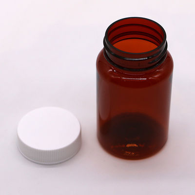 100 ml PET Amber Plastic Pill/Vitamine/Capsule Flasje met kinderbeschermingsdoek en schroefdop