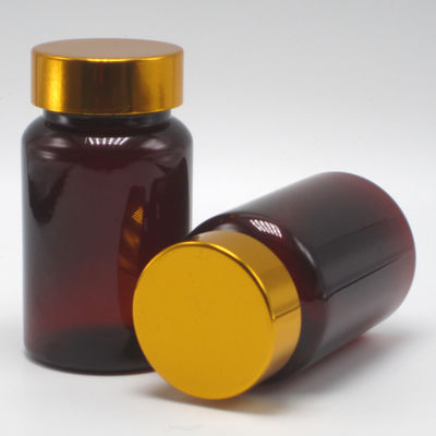 100 ml PET Amber Plastic Pill/Vitamine/Capsule Flasje met kinderbeschermingsdoek en schroefdop