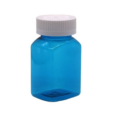 Vaste fles poederfles met schroefkap 120 ml PET vierkant transparante plastic fles