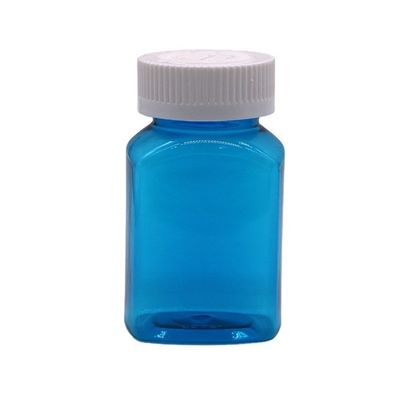 Vaste fles poederfles met schroefkap 120 ml PET vierkant transparante plastic fles