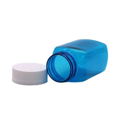 Vaste fles poederfles met schroefkap 120 ml PET vierkant transparante plastic fles