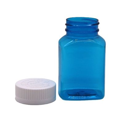 Vaste fles poederfles met schroefkap 120 ml PET vierkant transparante plastic fles